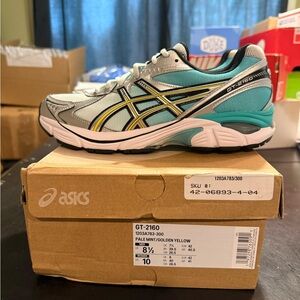 Brand new ASICS GT-2160 Mint/Yellow size 8.5 men/ 10 women
